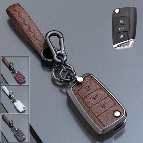 Zinc alloy leather car key - zinc,
