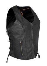 Black Women's Leather Vest