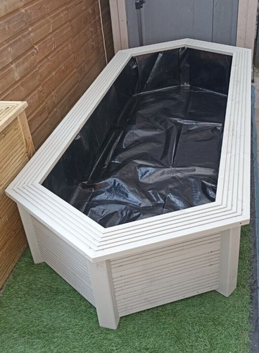 Raised garden pond hexagon - raised,