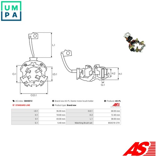 Starter s0961pr for peugeot - s0961pr,