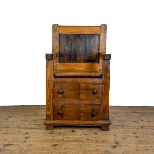 Rustic individual pine settle - individual,