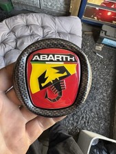 Rear Badge Cover Fiat / 500 / Abarth / 595 - Full Badge - Carbon Fibre Look
