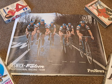 VINTAGE ORIGINAL 80'S ELSWICK FALCON RACING TEAM POSTER 42X60CM