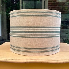 Lampshade Linen Green Stripe