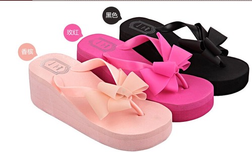 Women ladies bow - ladies, wedge