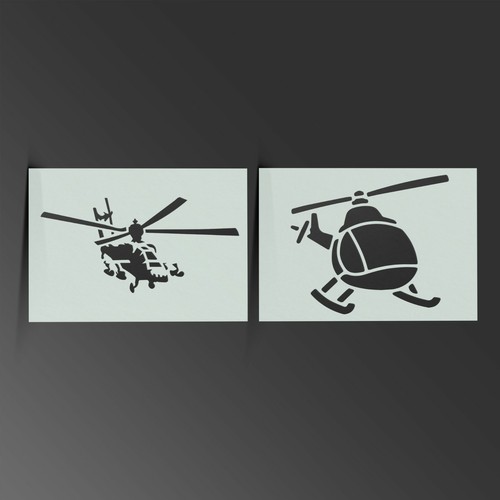 Helicopter stencil apache - stencil,