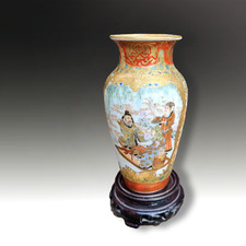 Japanese Meiji Kutani - Satsuma Vase of Incredible Quality.  16cm (6.5") high