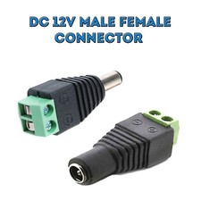 CCTV 12V Power Jack Connector DC Male Female Solderless Plug Adapter Socket Sale