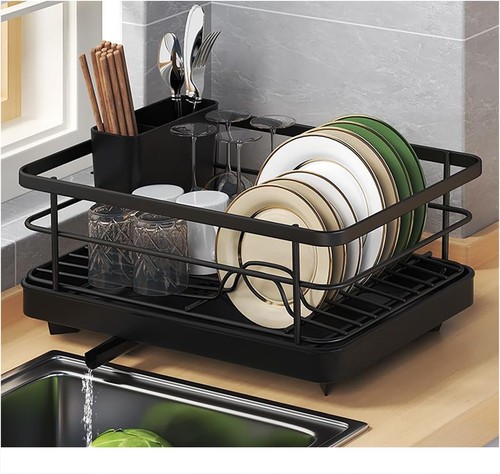 Large black dish drainer - drainer, rack