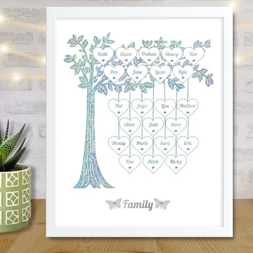 Personalised silver hanging - silver,