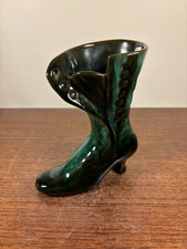 Vintage Blue Mountain Pottery Victorian Ladies Boot Planter Vase