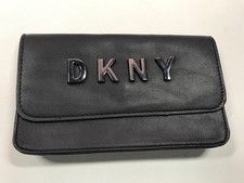 DKNY BLACK LEATHER BELT BAG