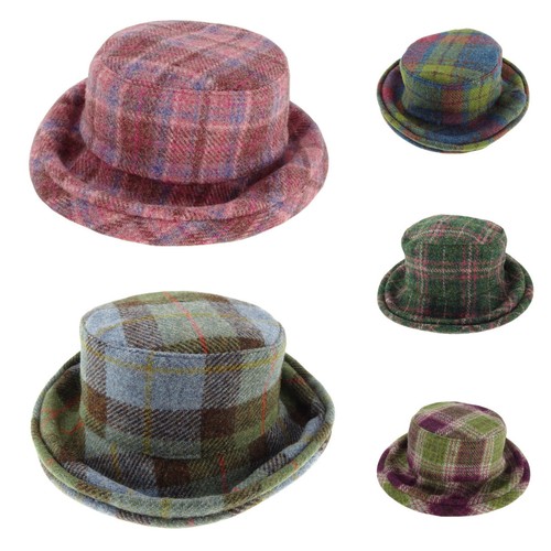 Ladies harris tweed cloche hat - cloche,