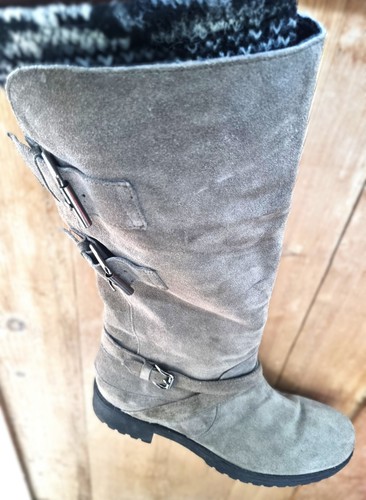Carvela grey suede knee high - suede,
