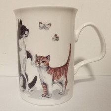 Roy Kirkham Vintage 1980's Cat Lovers Mug tea Coffee Bone China Cup Kittens