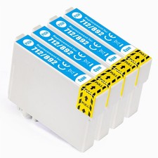 4 Compatible T0712 Cyan Ink