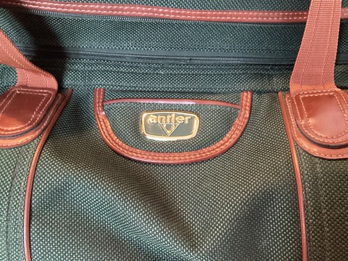 Antler forest green tan large - antler,