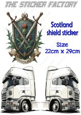 Scotland Shield sticker Scottish thistle  decal car van, truck, motorhome camper