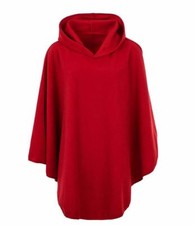 Ladies Womens Fleece Poncho