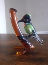 Vintage Glass Bird Woodpecker