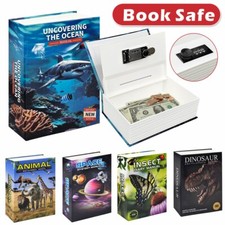 Safe Box Hidden Book 3Digit Combination Lock Secret Security Stash Money Storage