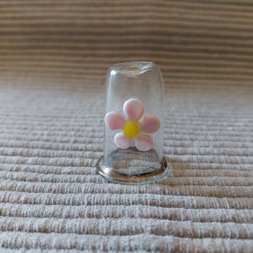 Glass thimble with - glass, delicate