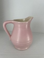 Ribbed Vintage Pink Govancroft Jug Pitcher Lovely Condition Kitchen