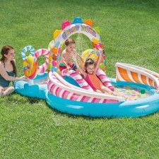 Intex Candy Zone Play Centre Kids Inflatable Garden Fun Outdoor Paddling Pool