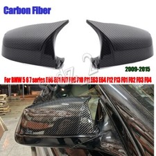 For BMW F10 F11 F18 GT F07 F06 F01 F02 Wing Side Mirror Cover Caps Carbon Fiber