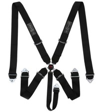 SFI 5-Point Race Harness Seat Belt Aircraft Camlock Safety F1 F2 - Black STR