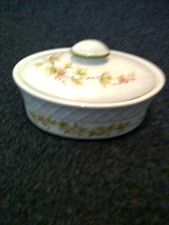 Oval Floral Ceramic Trinket Ring Box