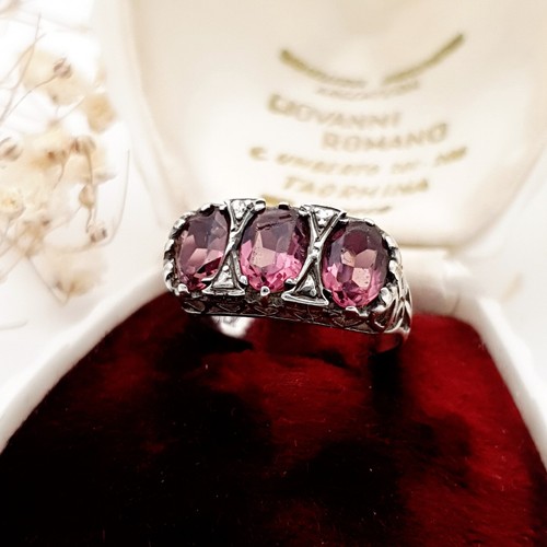 Vintage pink amethyst - amethyst, cz