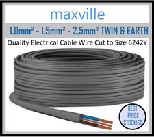 TWIN & EARTH Electric Cable Wire  1.0mm - 1.5mm - 2.5mm