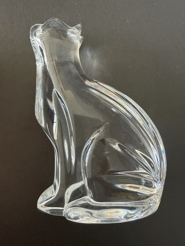 Waterford crystal cat looking - waterford,