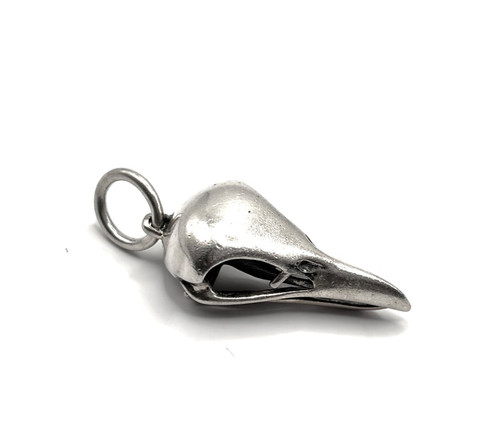 Vintage silver bird raven - bird,