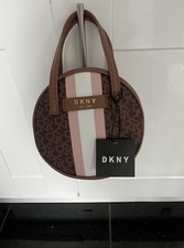 DKNY~Cute Round Monogram Tote Bag~New With Tags