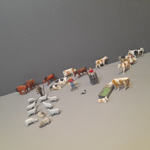 Vintage teeny tiny farm people - teeny,
