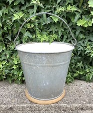 VINTAGE GALVANISED METAL  BUCKET ~ GARDEN PLANTER OUTDOOR ICE BUCKET