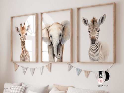 Safari animal nursery - safari, wall