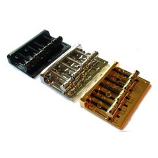 Quality hardtail / through body bass guitar bridge chrome black or gold BB101