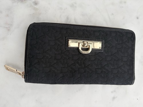 Dkny black fabric logo - logo, purse