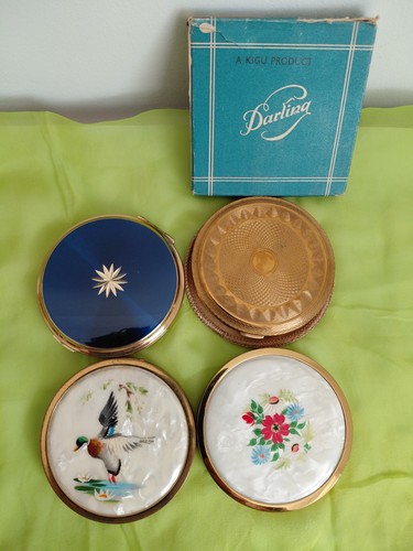 Vintage powder compacts - vintage, compacts,