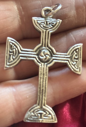 Vintage silver celtic cross - vintage,
