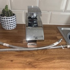  Chrome Plated Waterfall Mixer Tap for Basin or Sink Used 