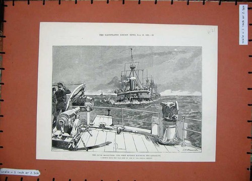 Original old antique print - antique,