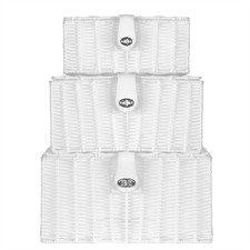 Storage Baskets Set of 3 Lid &