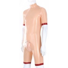 Latex Swimsuit Crotch Hole