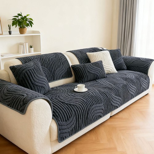 Plush sofa cover comfort - cover,