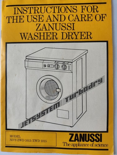 Zanussi washer dryer zwd1013 - zanussi,