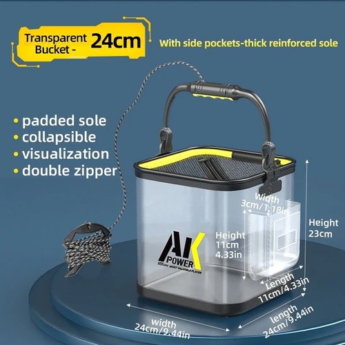 Transparent foldable fishing - transparent,